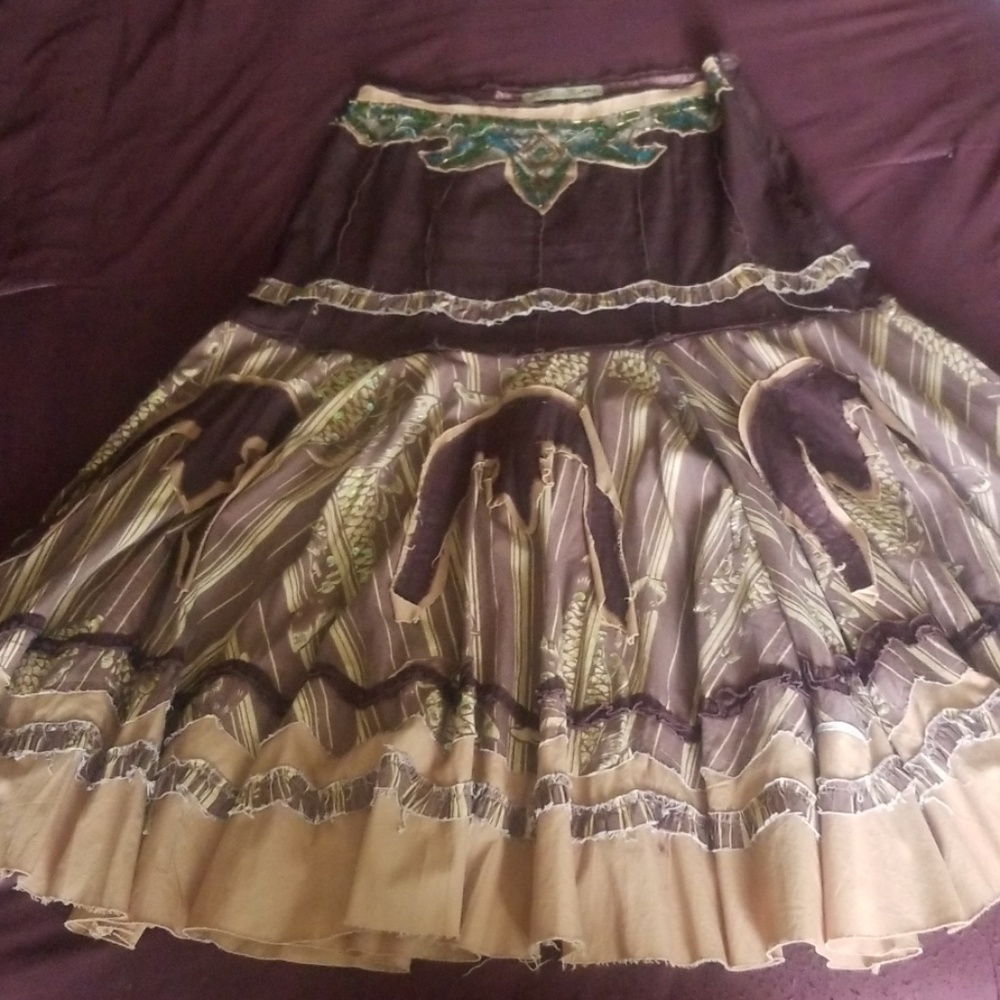 Flare skirt with sequins